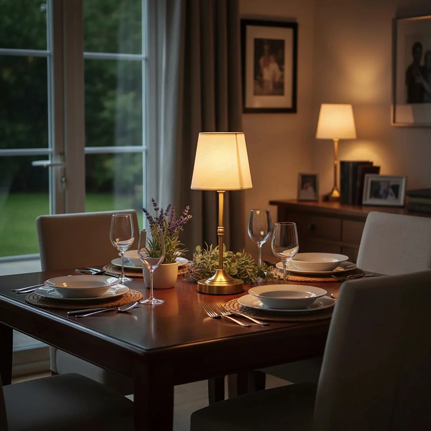 LED Table Lamp Touch Sensor Desktop Night Light Rechargeable Wireless Reading Lamp For Restaurant Hotel Bar Bedroom Decor Light